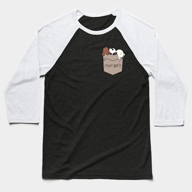 We Bare Bears Pouchie Shirt Baseball T-Shirt by MMTees